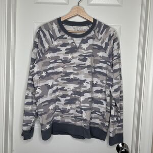 Lucky Brand Green Camo Crewneck Sweater